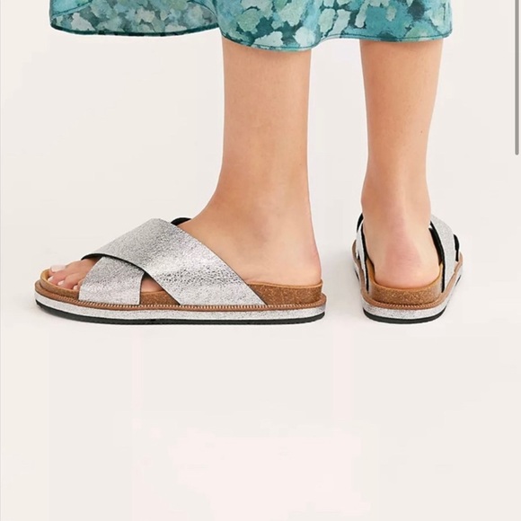 Free People Silver Sidelines Sandal - Picture 3 of 6